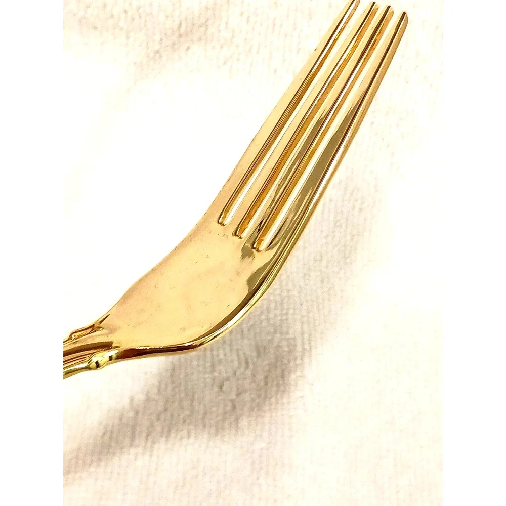 F.B. Rogers Gold‎ DINNER FORK Chippendale Gold Electroplate HOLIDAY WEDDING VNTG